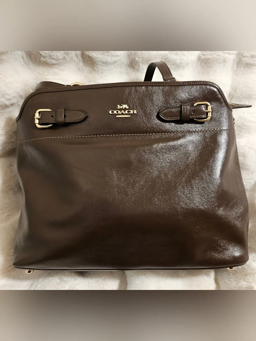COACH Easton Tote Bag Dark Brown